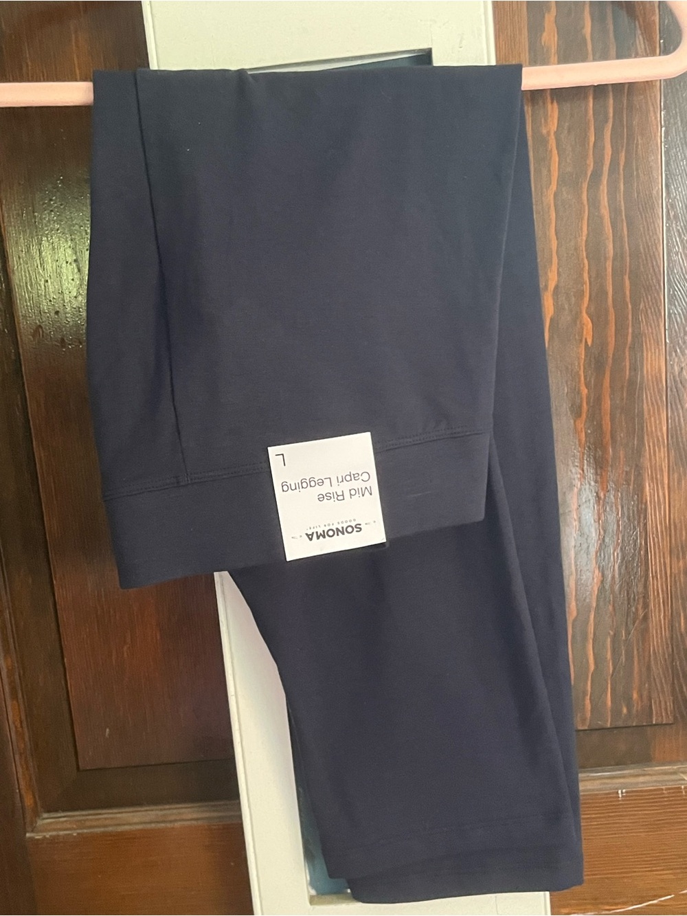 Sonoma Ladies Large Navy Mid-Rise Capri Legging